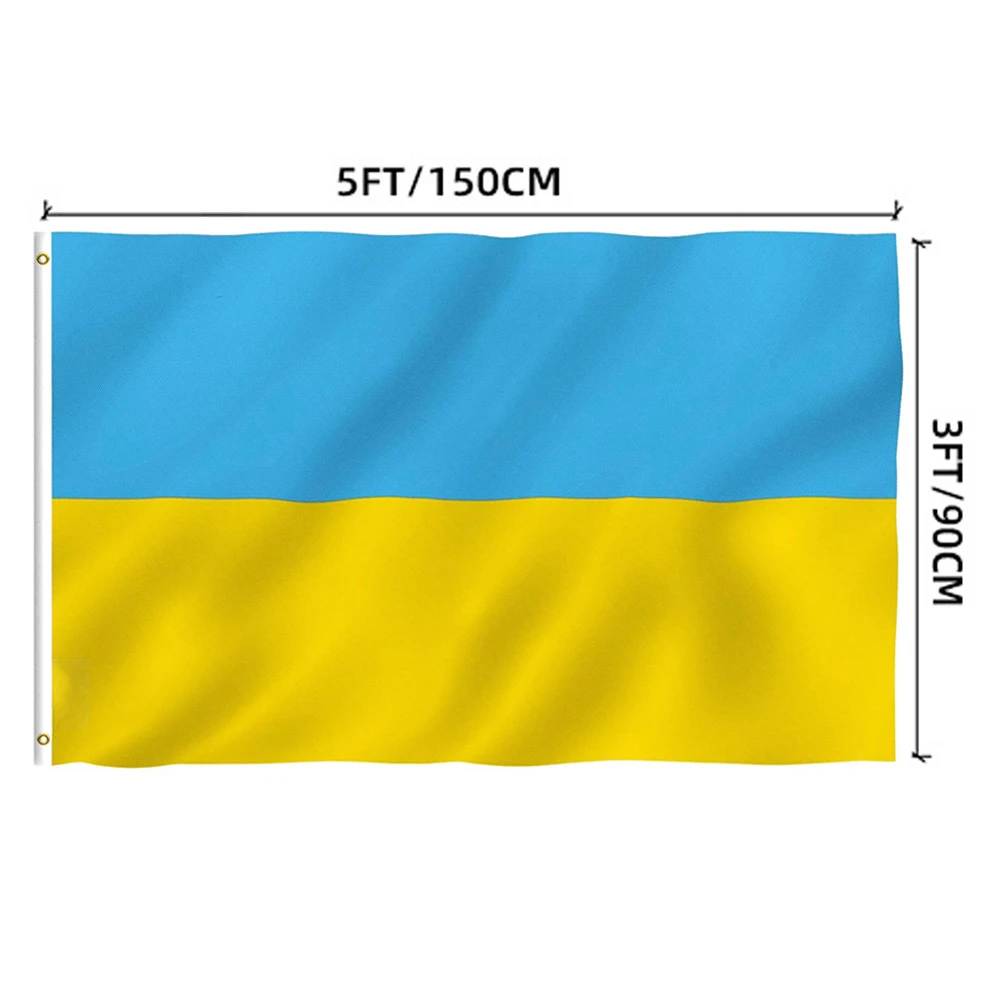 90*150cm Ukraine Flag Plain Premium Quality Flag Ukrainian House Banner Grommets Polyester Flags
90*150cm Ukraine Flag Plain Premium Quality Flag Ukrainian House Banner Grommets Polyester Flags