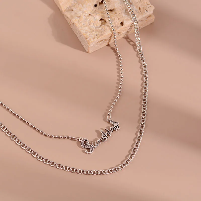 Double-Deck Beads Women's Neck Chain Necklace Offers With Free Shipping Luxury Designer Jewelry Punk Accessories Gift Female
Double-Deck Beads Women's Neck Chain Necklace Offers With Free Shipping Luxury Designer Jewelry Punk Accessories Gift Female