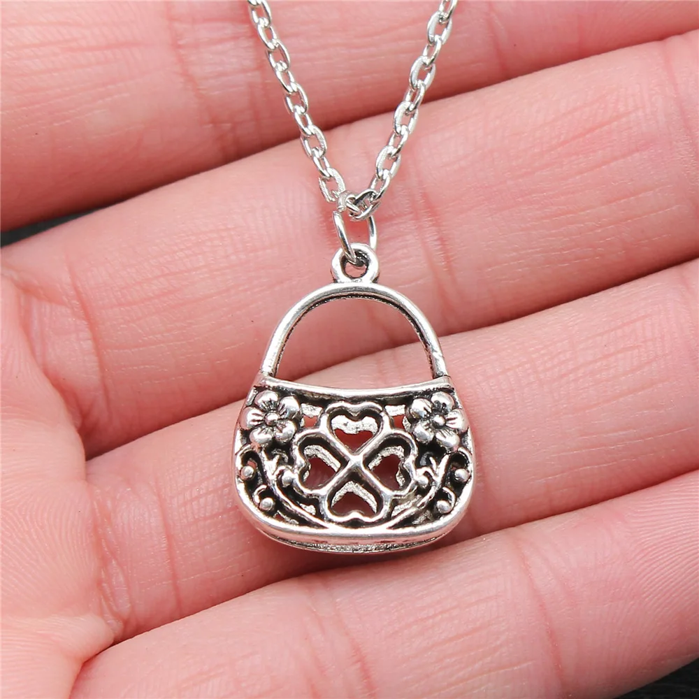 Dropshipping Antique Silver Color 24x19mm Clover Bag Pendant Necklace For Women
Dropshipping Antique Silver Color 24x19mm Clover Bag Pendant Necklace For Women