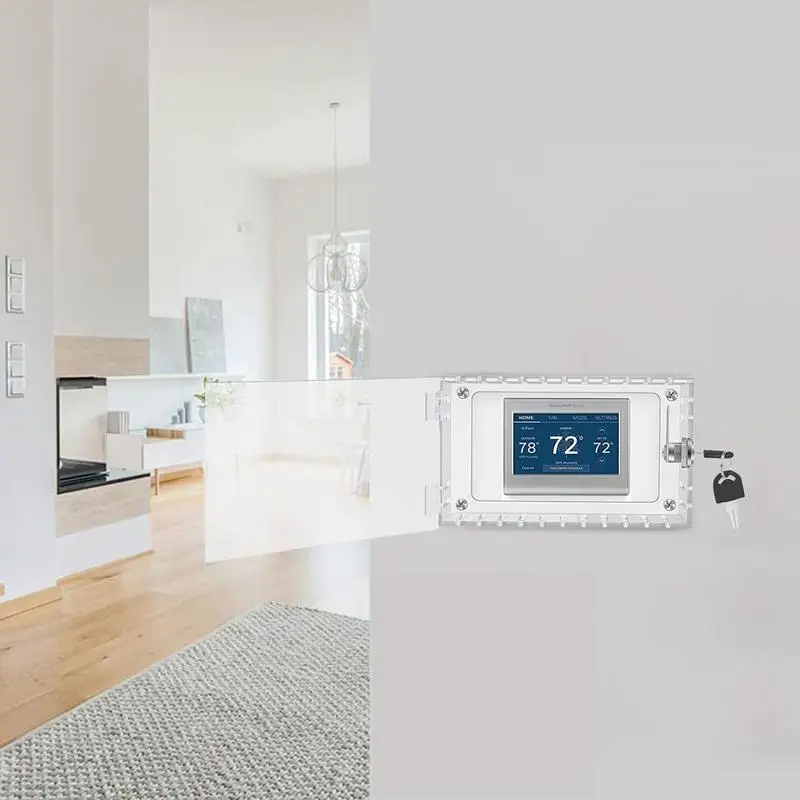 Thermostat Cover Universal Thermostat Lock Box With Key Transparent Large Thermostat Protector On Wall Fits Thermostats
Thermostat Cover Universal Thermostat Lock Box With Key Transparent Large Thermostat Protector On Wall Fits Thermostats