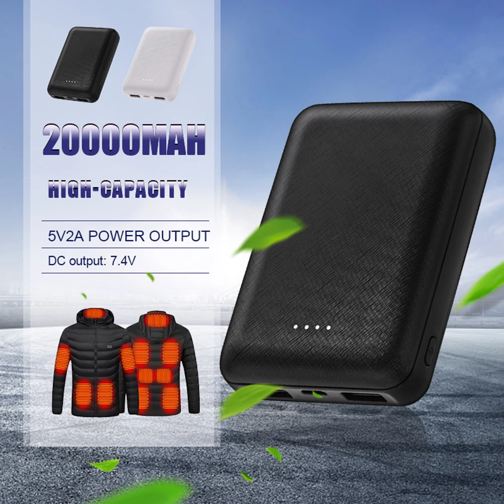 20000mAh Power Bank Portable USB Charger Fast Charging External Battery Pack for Heating Vest Jacket Scarf Socks Glove Equipment
20000mAh Power Bank Portable USB Charger Fast Charging External Battery Pack for Heating Vest Jacket Scarf Socks Glove Equipment