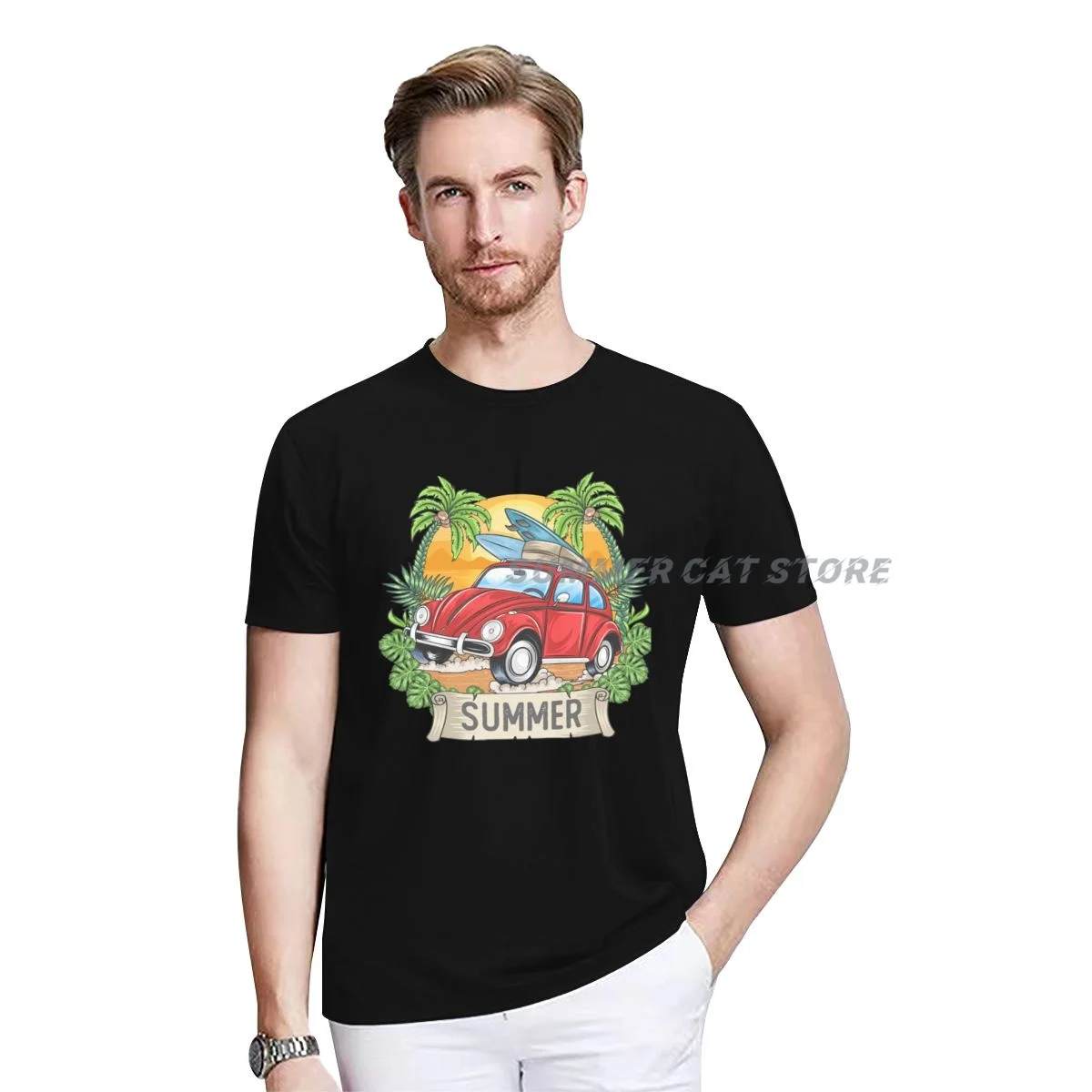 T Shirt Women/Men T-shirt Summer Surfer And Car With Unisex Funny Tee Shirt Tops Summer
T Shirt Women/Men T-shirt Summer Surfer And Car With Unisex Funny Tee Shirt Tops Summer