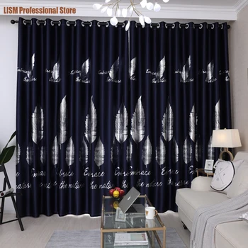 Light Luxury Curtains for Living Room Blackout Silver Leaf Curtain for Bedroom Gold Shiny Kids Children New Home Decor Window