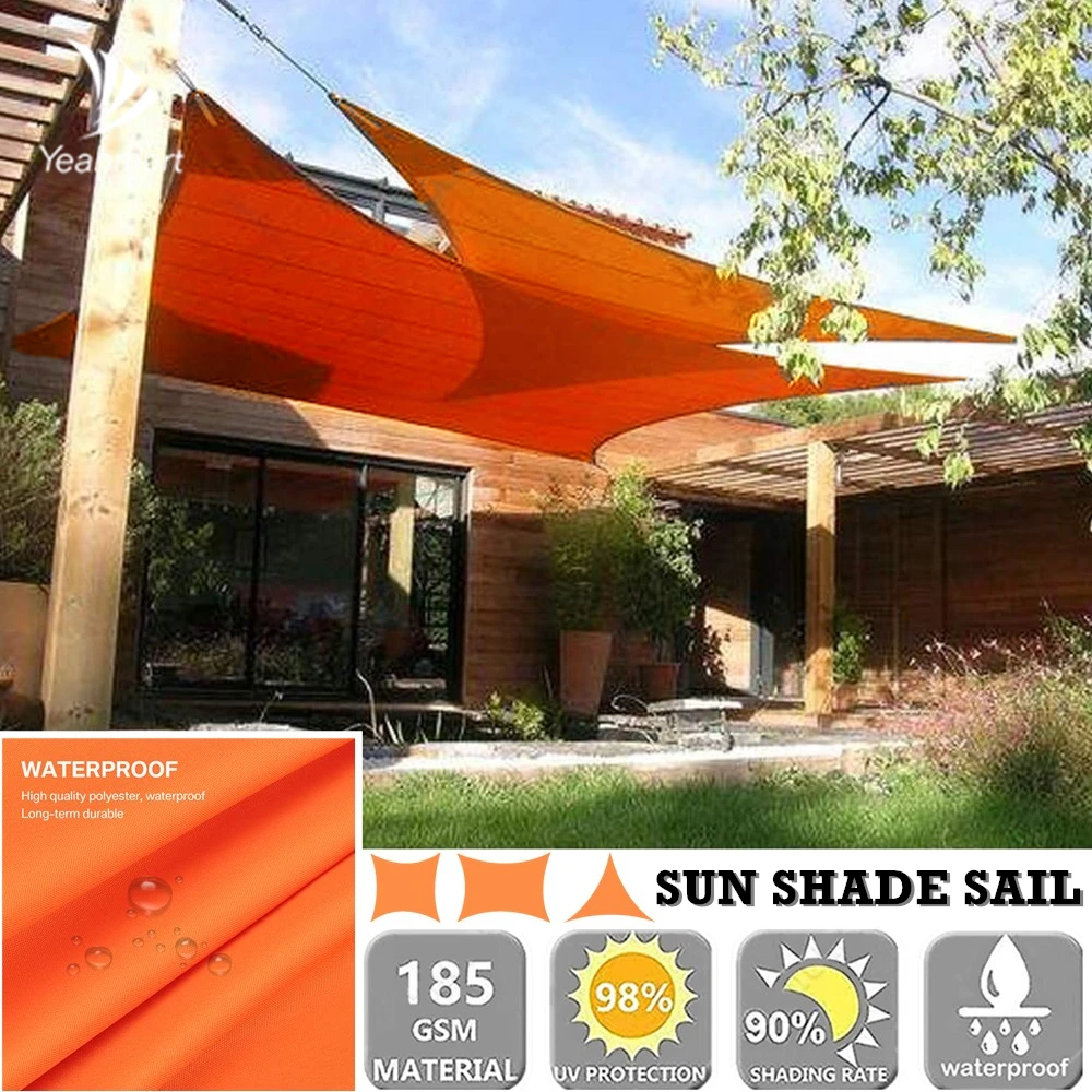 Waterproof Orange Sun Shelter 98% UV Block Outdoor Sun Shade Sail for Garden Patio Suncreen Awning Canopy Cover Garden Supplies 
Waterproof Orange Sun Shelter 98% UV Block Outdoor Sun Shade Sail for Garden Patio Suncreen Awning Canopy Cover Garden Supplies