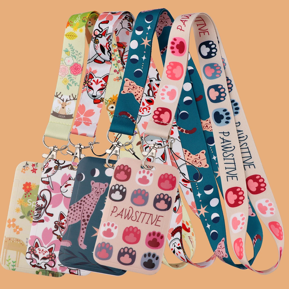 Cartoon Leopard and Deer Credential Holder Keychains Neck Lanyard For Pass Card Cute Animals Credit Card Holder Keychain Strap
Cartoon Leopard and Deer Credential Holder Keychains Neck Lanyard For Pass Card Cute Animals Credit Card Holder Keychain Strap