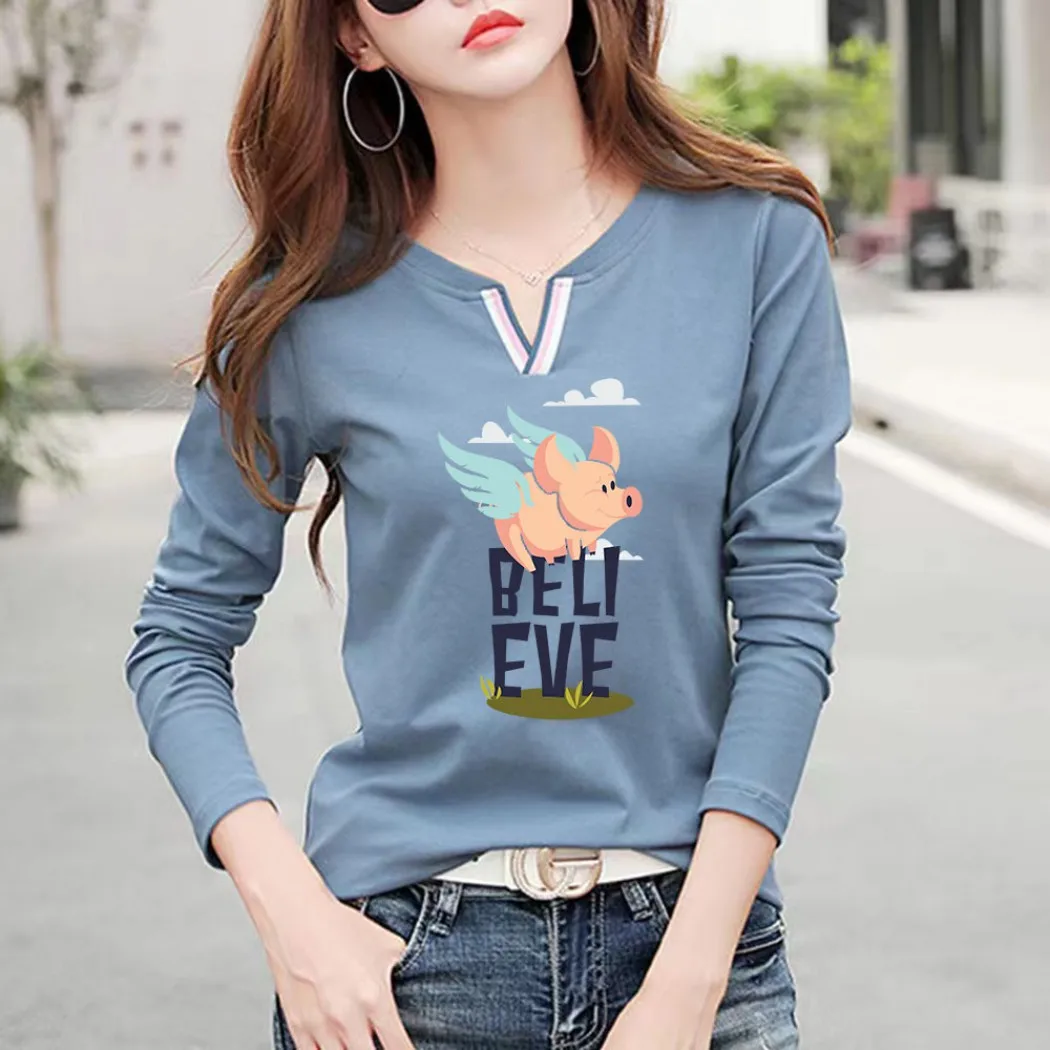 2023 New V Neck 100% Cotton T Shirt Woman Autumn Fashion Long Sleeve Shirt Women's T-shirt Loose Korean Style Women Shirts #1137
2023 New V Neck 100% Cotton T Shirt Woman Autumn Fashion Long Sleeve Shirt Women's T-shirt Loose Korean Style Women Shirts #1137
