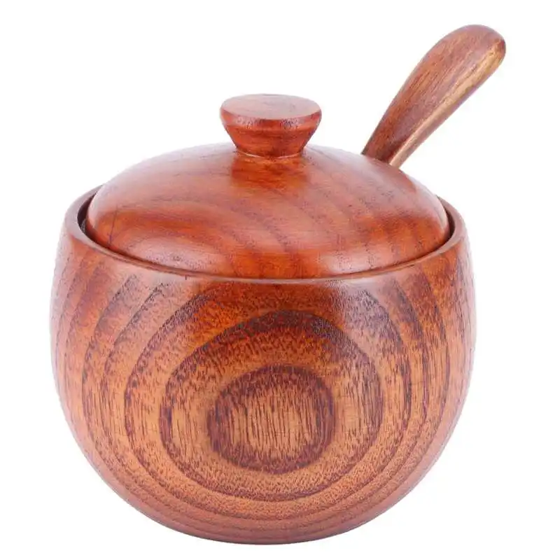 Wooden Salt Box with Lid Spoon Vintage Spice Jar Seasoning Container Cooking Utensil
Wooden Salt Box with Lid Spoon Vintage Spice Jar Seasoning Container Cooking Utensil