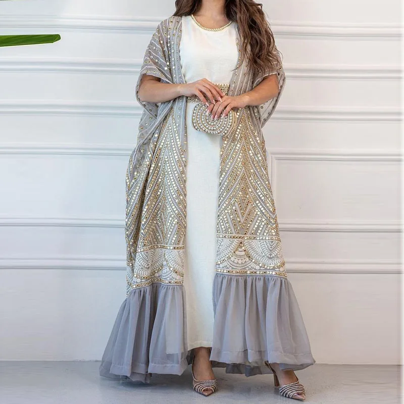 Fashion Print Casual Loose Party Dresses Female Vintage Pleated Tank Dress Set With Bat Sleeve Cardigan Women Elegant Long Dress
Fashion Print Casual Loose Party Dresses Female Vintage Pleated Tank Dress Set With Bat Sleeve Cardigan Women Elegant Long Dress