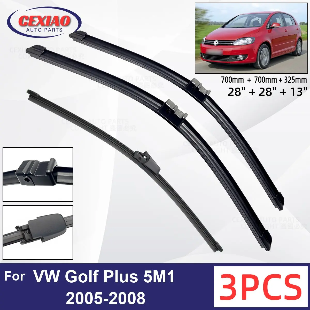 Щетки стеклоочистителя передние и задние для VW Golf Plus 5M1 2005-2008, мягкие резиновые стеклоочистители для лобового стекла автомобиля, 28 + 28 + 13 дюймов, 2006 2007
Щетки стеклоочистителя передние и задние для VW Golf Plus 5M1 2005-2008, мягкие резиновые стеклоочистители для лобового стекла автомобиля, 28 + 28 + 13 дюймов, 2006 2007