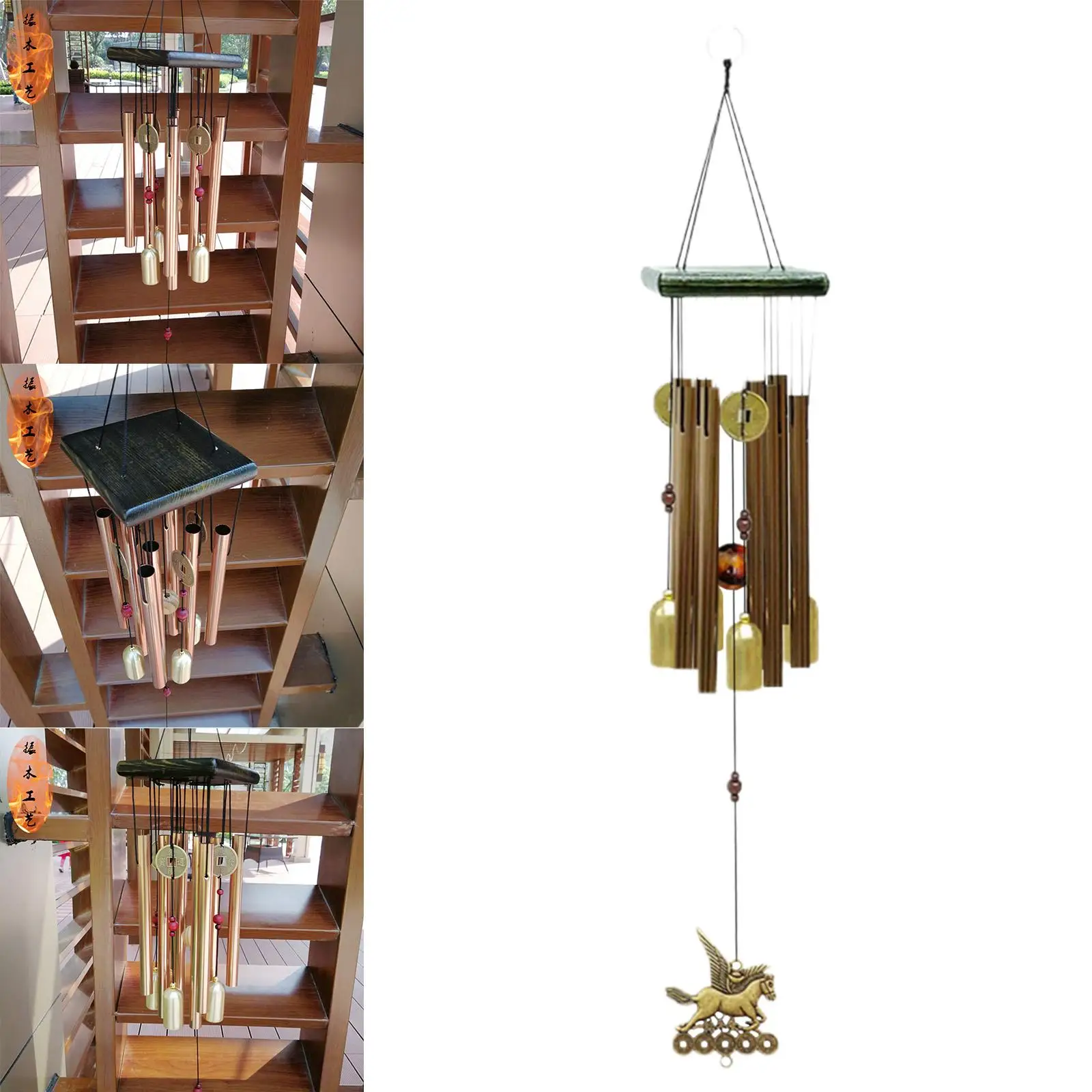 Bronze Wind Chimes Hanging Decor 61cm Total Length Soothing Melodic Tones Gift Windchime Bells for Outdoors Porch Backyard Patio
Bronze Wind Chimes Hanging Decor 61cm Total Length Soothing Melodic Tones Gift Windchime Bells for Outdoors Porch Backyard Patio