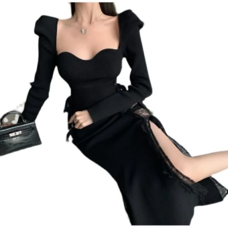 Woman Knit Beach Dress Bodycon Long Sleeve Female Casual Holiday Dresses Party Midi-length Dresses Ladies Vestidos Mujer G405
Woman Knit Beach Dress Bodycon Long Sleeve Female Casual Holiday Dresses Party Midi-length Dresses Ladies Vestidos Mujer G405