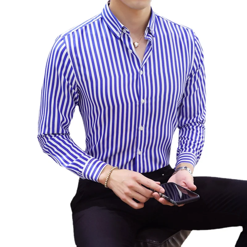 New Plus Size Mens Striped Dress Shirts Formal Fashion Social Long Sleeved Business Work Casual Shirt For Male top Clothing
New Plus Size Mens Striped Dress Shirts Formal Fashion Social Long Sleeved Business Work Casual Shirt For Male top Clothing