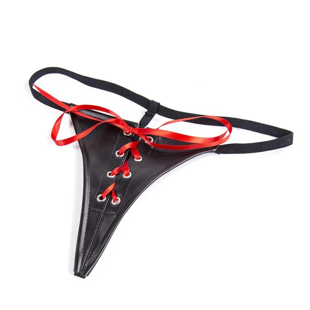 Sexy Popular Women PU Leather Lace-up G-string Thong Uniform Temptation Youth Panties Knickers Brief Underwear Beachwear
Sexy Popular Women PU Leather Lace-up G-string Thong Uniform Temptation Youth Panties Knickers Brief Underwear Beachwear
