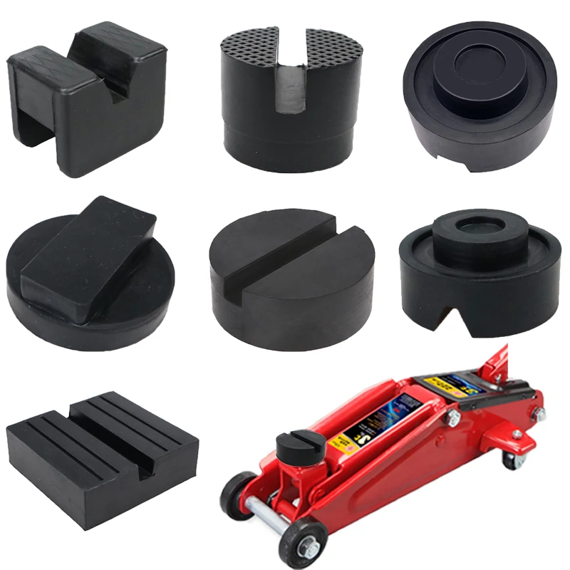 

Different Types Portable Car Lift Jack Stand Rubber Pads Black Rubber Slotted Floor Jack Pad Frame Rail Adapter Universal Jack