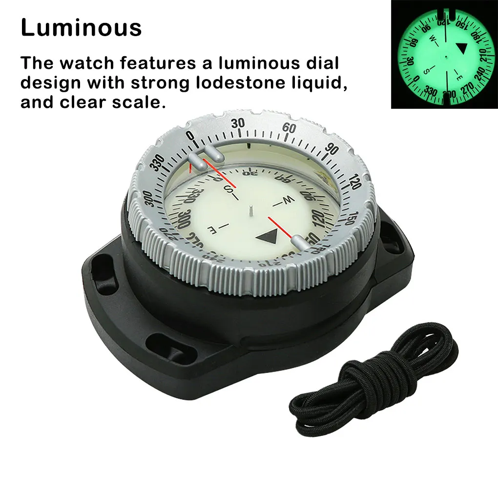 

Wristband Sighting Compasses Diving Clear Scale Navigation Luminous Dial