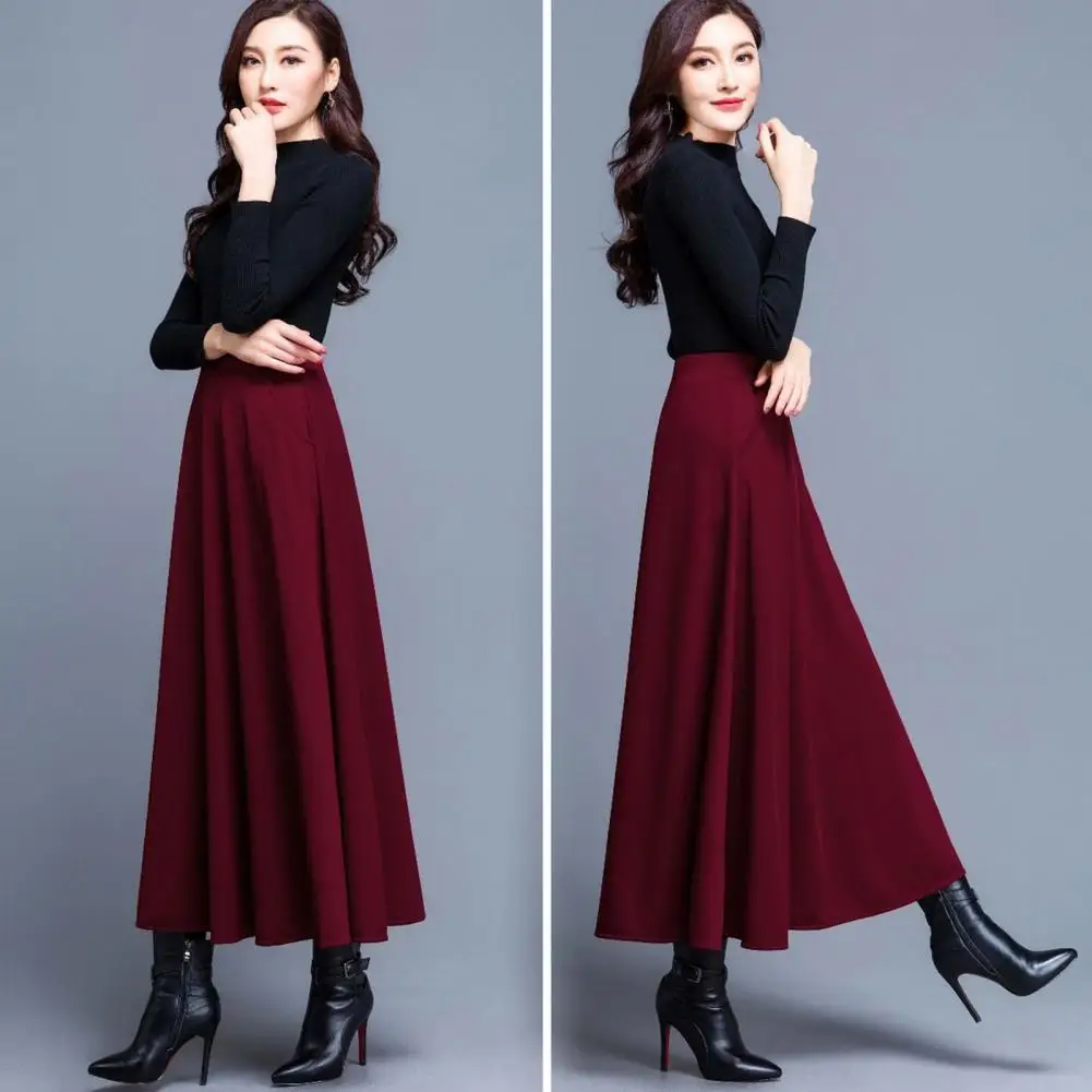 Women Long Skirt Elastic Waist Large Hem Korean Midi Skirt Autumn Winter Lady Solid Color High Waist A-Line Female Clothing
Women Long Skirt Elastic Waist Large Hem Korean Midi Skirt Autumn Winter Lady Solid Color High Waist A-Line Female Clothing