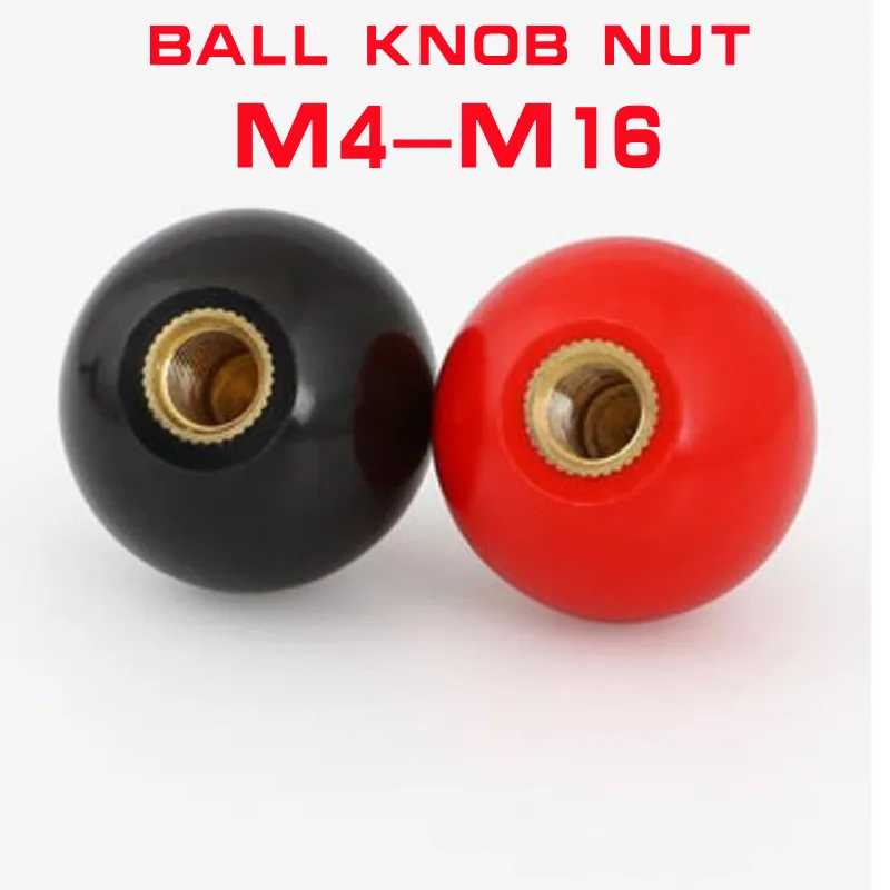 

1 шт. черная или Красная Пластиковая головка с резьбой M4 M5 M6 M8 M10 M12 зажимные гайки ручка