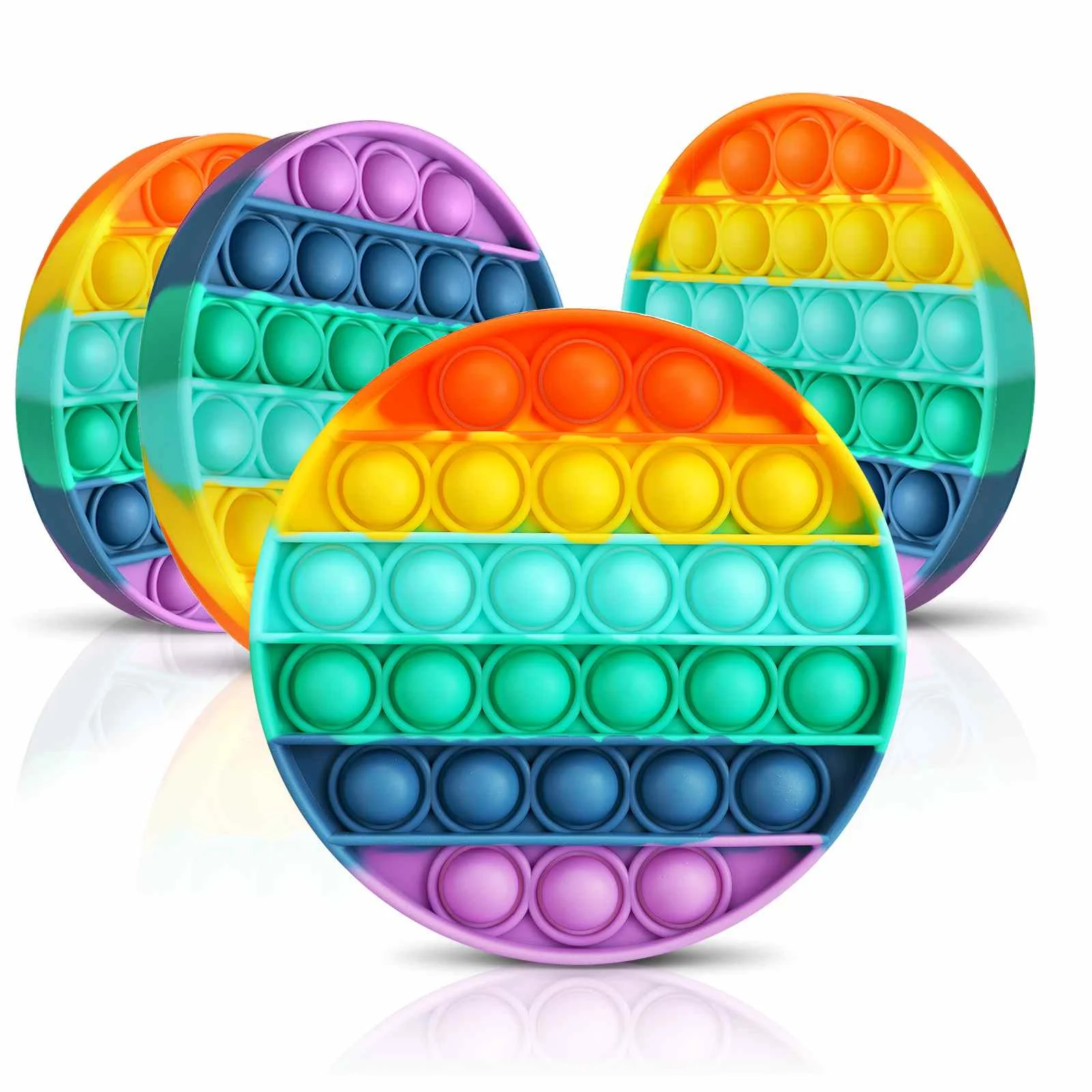 4Pcs Round Silicone Bubble Pops Kids Fidget Toys Sensory Autisim Need Anti-stress Stress Relief Squishy Simple Dimple Fidget Toy
4Pcs Round Silicone Bubble Pops Kids Fidget Toys Sensory Autisim Need Anti-stress Stress Relief Squishy Simple Dimple Fidget Toy
