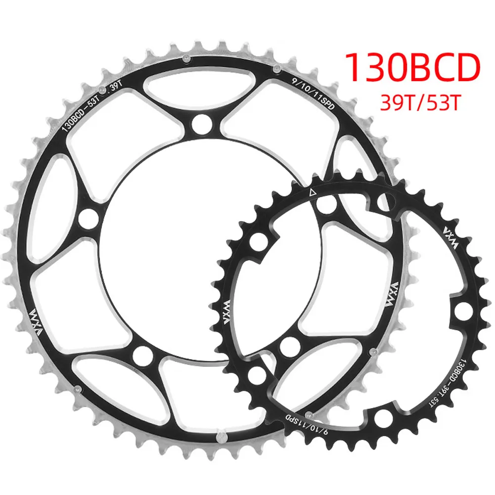 Bicycle 130BCD Chainring 39T/53T Crankset Sprocket For Road Folding Bike CNC Sprocket Aluminum Alloy Cycling Parts Accessories
Bicycle 130BCD Chainring 39T/53T Crankset Sprocket For Road Folding Bike CNC Sprocket Aluminum Alloy Cycling Parts Accessories