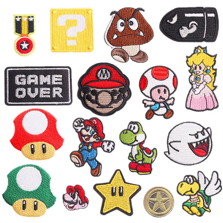 Super Mario Cartoon Embroidery Cloth Sticking Embroidery Logo Game Character Computer Embroidery DIY Badge Bag Patch Sticking
Super Mario Cartoon Embroidery Cloth Sticking Embroidery Logo Game Character Computer Embroidery DIY Badge Bag Patch Sticking