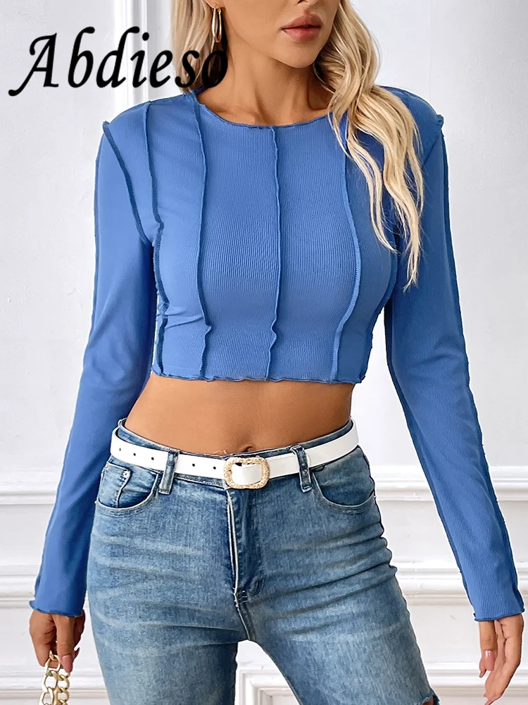 Abdieso Autumn Ribbed Solid Long Sleeve Basic T Shirt Women Casual 2023 Winter O Neck Slim Streetwear Tees Fashion Crop Top
Abdieso Autumn Ribbed Solid Long Sleeve Basic T Shirt Women Casual 2023 Winter O Neck Slim Streetwear Tees Fashion Crop Top