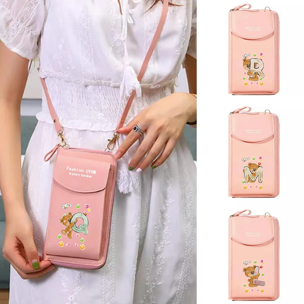 Womens Mobile Phone Bag Universal for Apple/LG Crossbody Shoulder Bags Luxury Handbags Purse Bear Letter Print Wallet Organizer
Womens Mobile Phone Bag Universal for Apple/LG Crossbody Shoulder Bags Luxury Handbags Purse Bear Letter Print Wallet Organizer