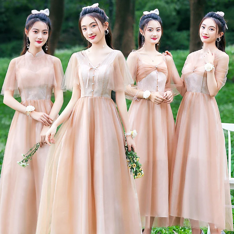 

Isabel Bridesmaid Dresses Women's 2023 New Style Can Wear Sisters' Fairy Temperament Slim Student Dress in Winter Wedding dress