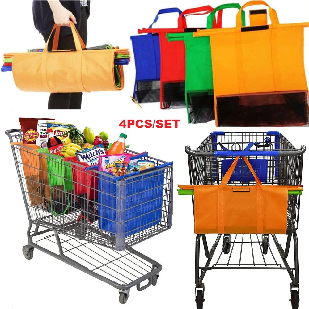 Cart Trolley Supermarket Shopping Bag Grocery Grab Shopping Bags Foldable Tote Eco-friendly Reusable Supermarket Bags 4pcs/set
Cart Trolley Supermarket Shopping Bag Grocery Grab Shopping Bags Foldable Tote Eco-friendly Reusable Supermarket Bags 4pcs/set