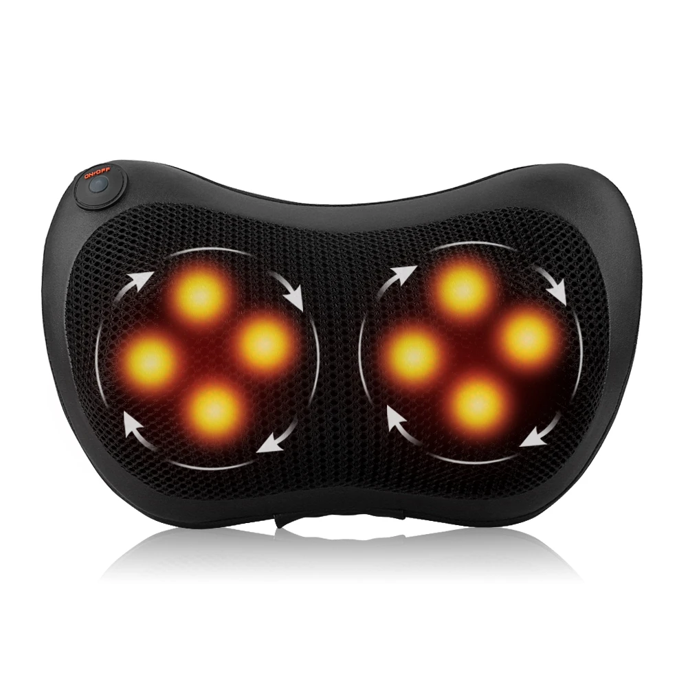 8 Kneading Rollers Heating Neck Shoulder Back Massage Pillow Cushion Black European Standard Massage
8 Kneading Rollers Heating Neck Shoulder Back Massage Pillow Cushion Black European Standard Massage