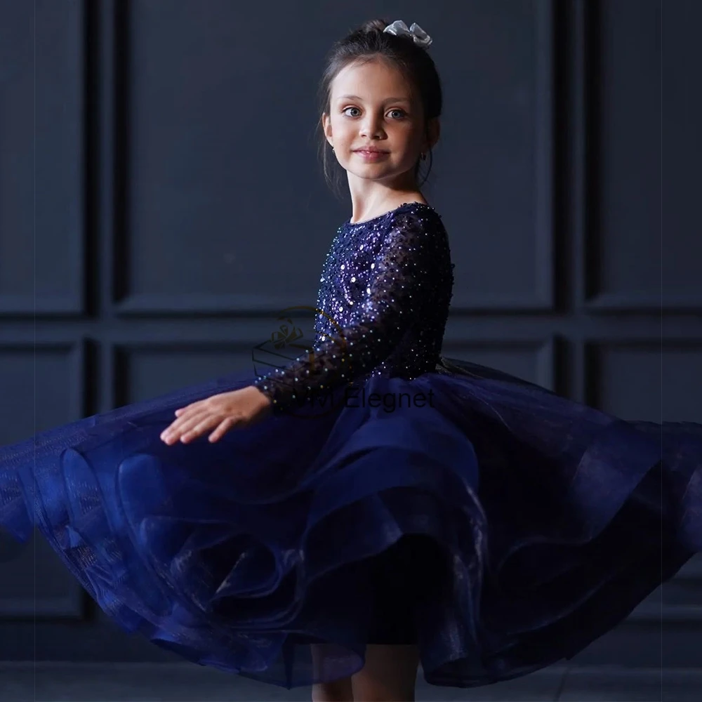 Navy Purple Flower Girl Dresses Full Sleeve Sequined Beads Christmas Gown For Princess Winter Communion Dresses
Navy Purple Flower Girl Dresses Full Sleeve Sequined Beads Christmas Gown For Princess Winter Communion Dresses