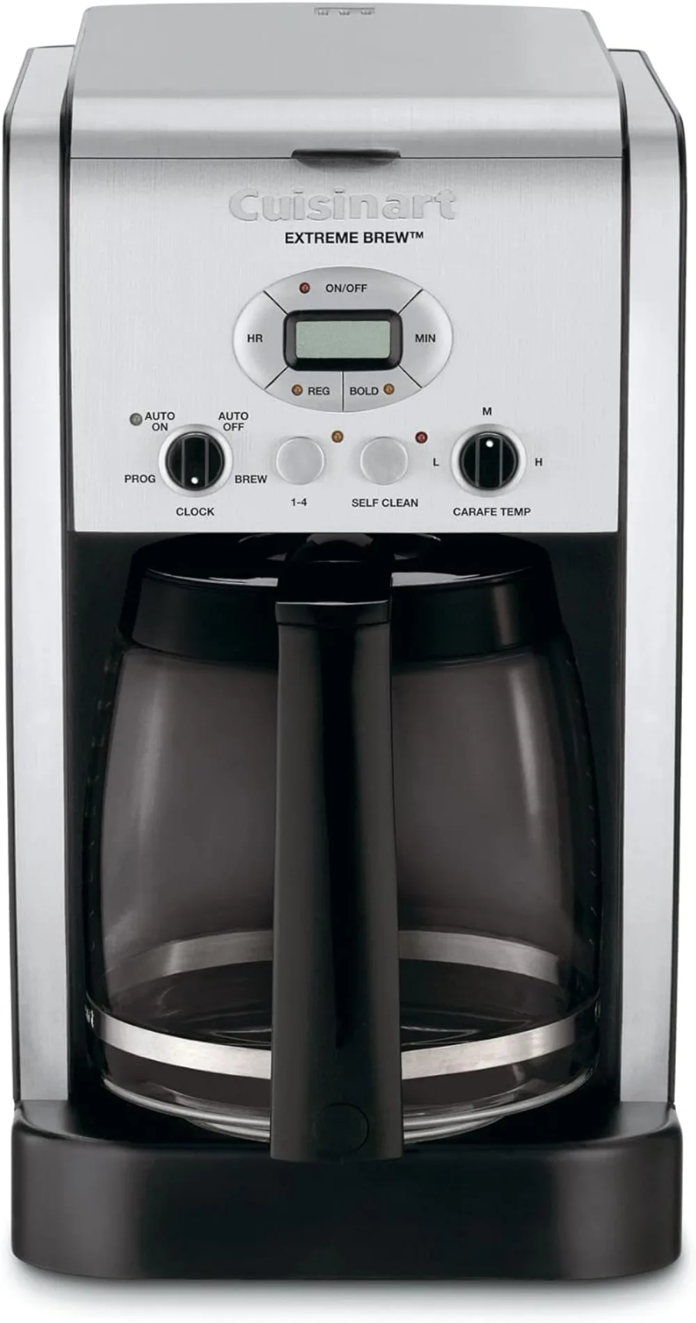 Cuisinart DCC-2650P1 Extreme Brew программируемая кофеварка с 12 чашками, черная/нержавеющая сталь, серебристая
Cuisinart DCC-2650P1 Extreme Brew программируемая кофеварка с 12 чашками, черная/нержавеющая сталь, серебристая