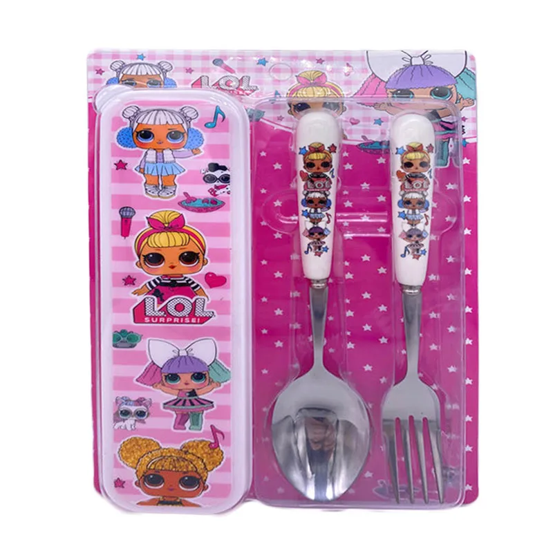 LOL Surprise Original Tableware Combination Girls Cartoon Anime Pattern Cutlery Spoon Fork Set Boxed Birthday Gifts for Kids
LOL Surprise Original Tableware Combination Girls Cartoon Anime Pattern Cutlery Spoon Fork Set Boxed Birthday Gifts for Kids