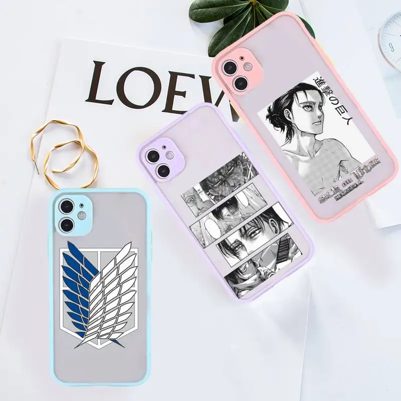Attack on titan Phone Case For iPhone 13 12 11 Mini Pro XR XS Max 7 8 Plus X Matte transparent Purple Back Cover
Attack on titan Phone Case For iPhone 13 12 11 Mini Pro XR XS Max 7 8 Plus X Matte transparent Purple Back Cover