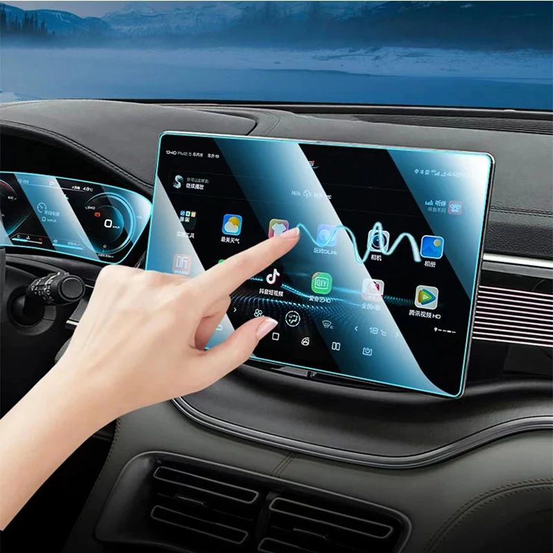 Tempered Glass Screen Protector Film for BYD Han EV 2020 2021 2022 2023 Car Infotainment Radio GPS Navigation and Dashboard
Tempered Glass Screen Protector Film for BYD Han EV 2020 2021 2022 2023 Car Infotainment Radio GPS Navigation and Dashboard