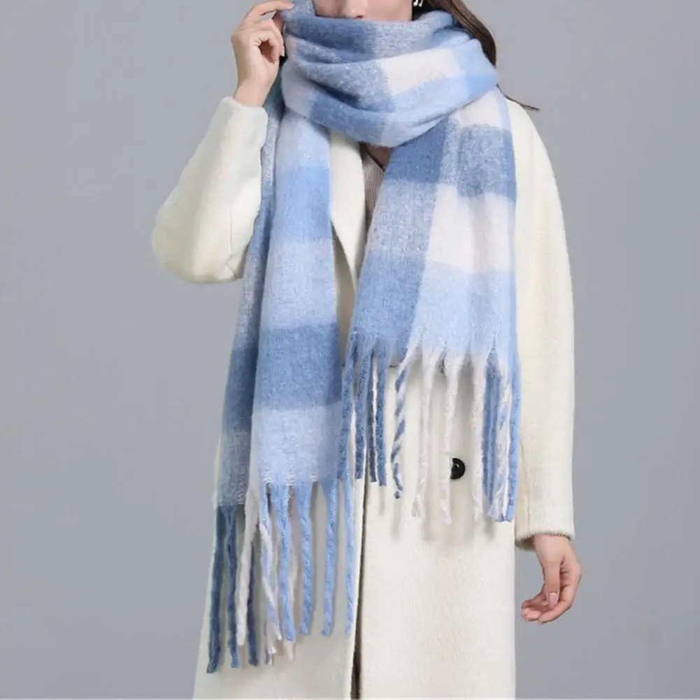 Daily Costume Fashionable Plaid Blanket Winter Scarf Outdoor Supplies Women Plaid Scarf Wind-proof for Outdoor
Daily Costume Fashionable Plaid Blanket Winter Scarf Outdoor Supplies Women Plaid Scarf Wind-proof for Outdoor
