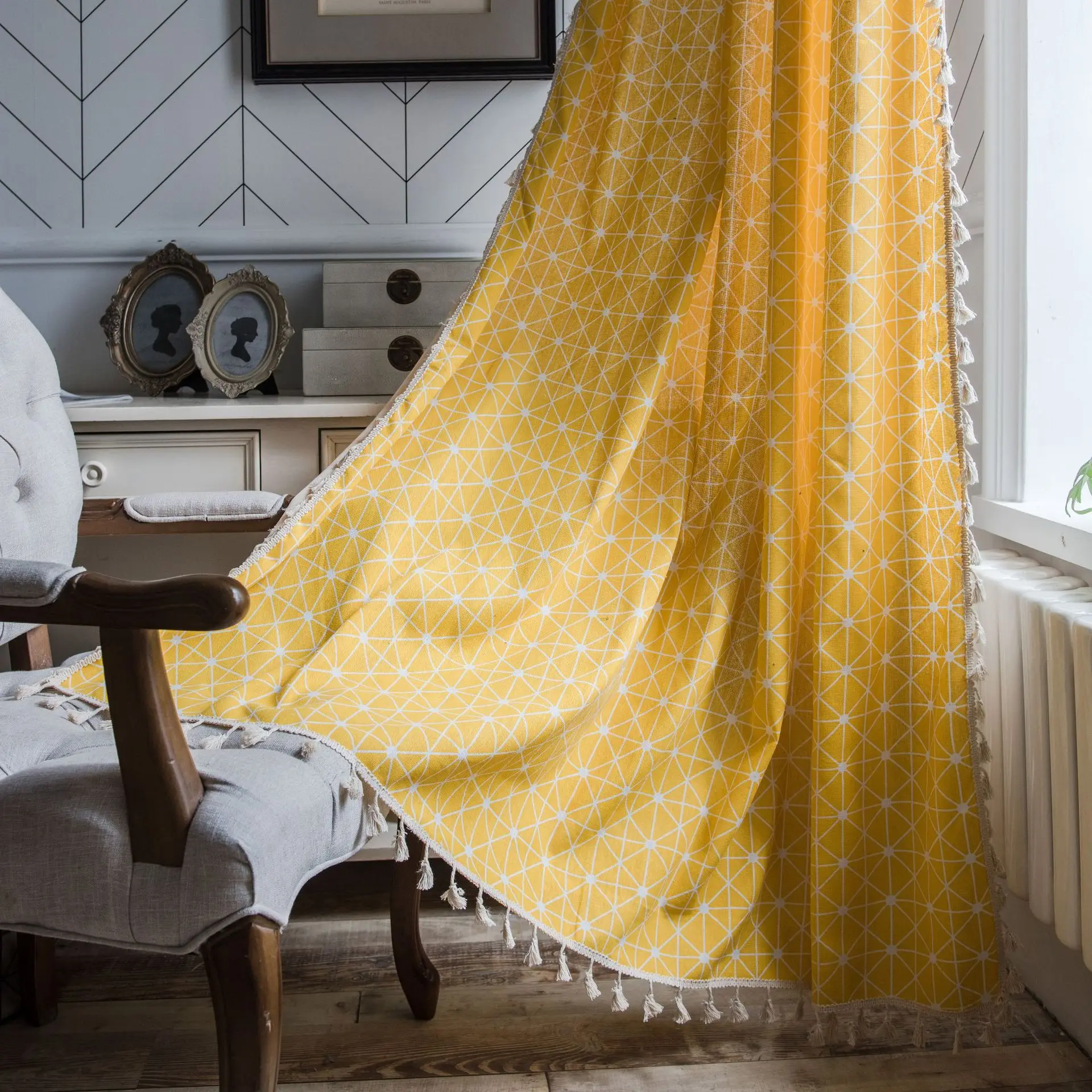 Boho Plaid Cotton Linen Curtains for Bedroom Bohemian Kitchen Curtains with Tassel Country Style Living Room Blackout Curtains
Boho Plaid Cotton Linen Curtains for Bedroom Bohemian Kitchen Curtains with Tassel Country Style Living Room Blackout Curtains