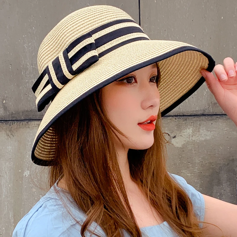 2022 women's spring and summer fashion bow shading foldable favorite straw hat fisherman hat sunscreen face big brim hat
2022 women's spring and summer fashion bow shading foldable favorite straw hat fisherman hat sunscreen face big brim hat