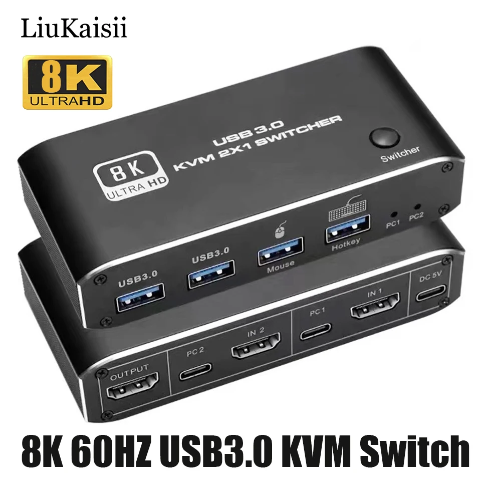 KVM-переключатель USB 3,0, 8K, 60 Гц и 4K, 120 Гц, HDMI, USB, для клавиатуры, мыши, принтера, 2 ПК с совместным использованием 4 usb-хаб
KVM-переключатель USB 3,0, 8K, 60 Гц и 4K, 120 Гц, HDMI, USB, для клавиатуры, мыши, принтера, 2 ПК с совместным использованием 4 usb-хаб