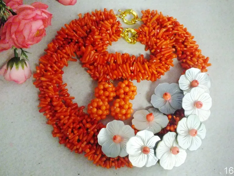 Изысканный. Красивые розовые коралловые бусины, украшения для африканской свадьбы, 20 дюймов 
Изысканный. Красивые розовые коралловые бусины, украшения для африканской свадьбы, 20 дюймов