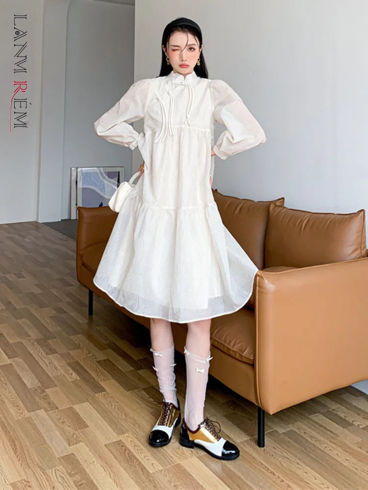 LANMREM 2022 Spring Autumn Dress for Women Half High Collar Patchwork Print Button Gauze White Color Female Fashion 2J915
LANMREM 2022 Spring Autumn Dress for Women Half High Collar Patchwork Print Button Gauze White Color Female Fashion 2J915