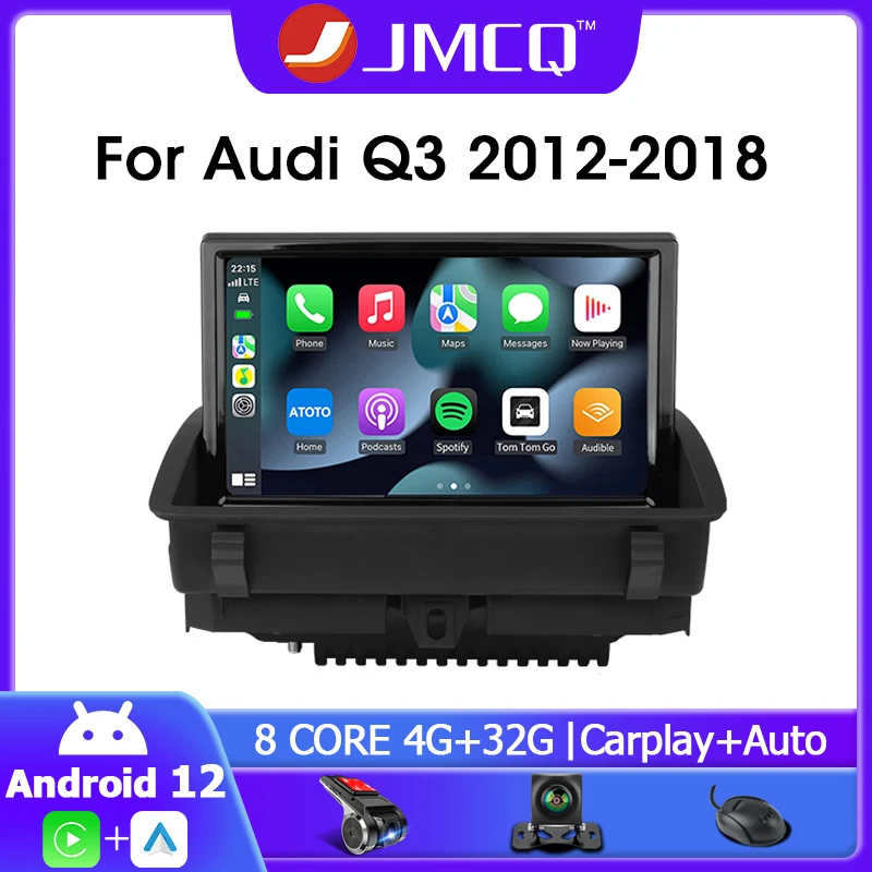 JMCQ Android 12 8-дюймовый автомобильный стерео для Audi Q3 2012-2018 4G + WIFI GPS навигация беспроводной Carplay автомобильный радиоплеер сенсорный экран
JMCQ Android 12 8-дюймовый автомобильный стерео для Audi Q3 2012-2018 4G + WIFI GPS навигация беспроводной Carplay автомобильный радиоплеер сенсорный экран