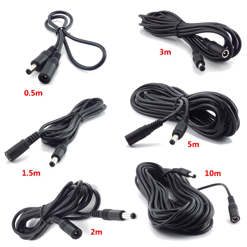 12V DC Power Cable Extension Cord Adapter Female to Male Plug 5.5mmx2.1mm Power Cords For CCTV Camera Home Security Strip Light
12V DC Power Cable Extension Cord Adapter Female to Male Plug 5.5mmx2.1mm Power Cords For CCTV Camera Home Security Strip Light