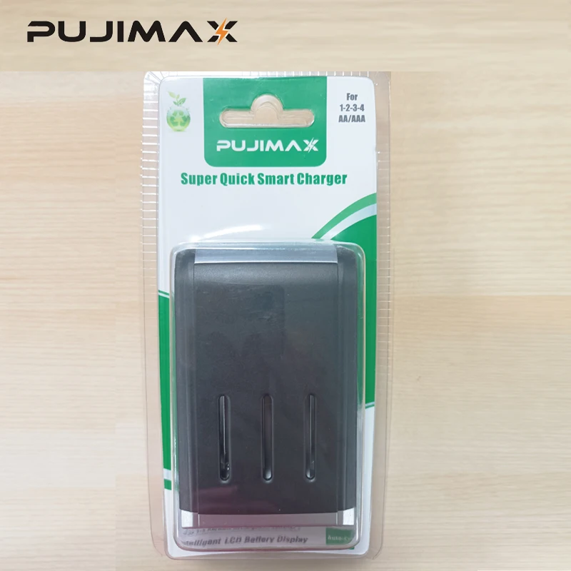 PUJIMAX AA/AAA Smart Battery Charger EU US UK Plug With Charging Cable LCD Display For 1.2V NiMH NiCd Rechargeable Batteries
PUJIMAX AA/AAA Smart Battery Charger EU US UK Plug With Charging Cable LCD Display For 1.2V NiMH NiCd Rechargeable Batteries
