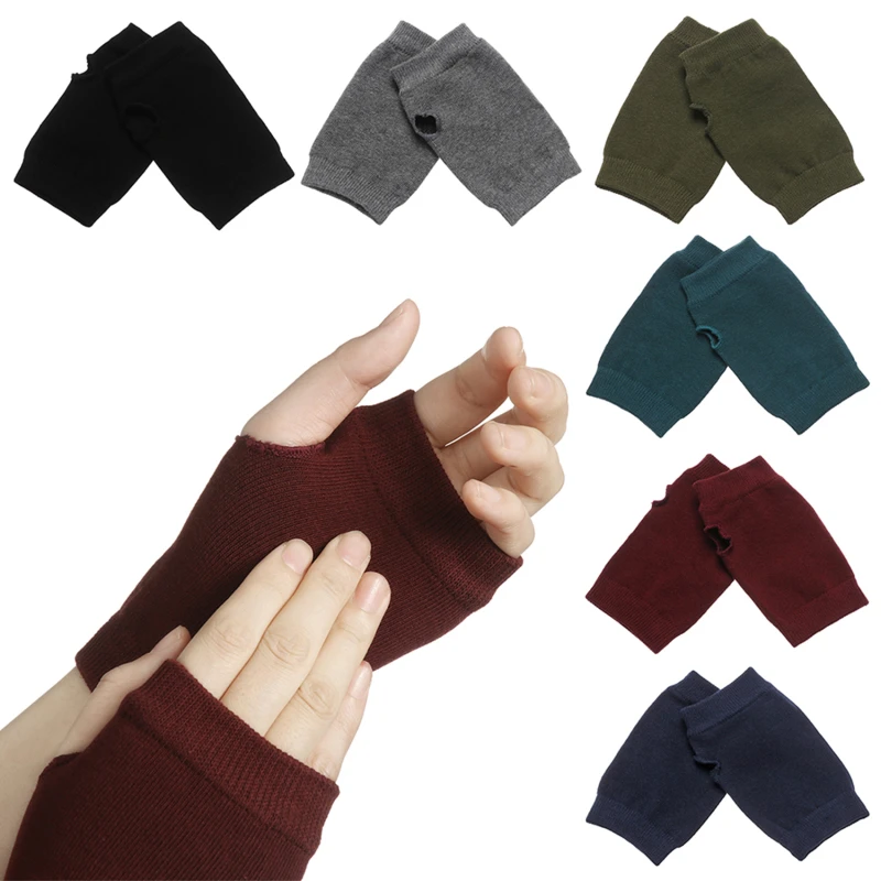 Exposed Finger Short Gloves Winter Autumn Women Men Warm Fingerless Knitted Wool Gloves Solid Color Stretch Mittens
Exposed Finger Short Gloves Winter Autumn Women Men Warm Fingerless Knitted Wool Gloves Solid Color Stretch Mittens