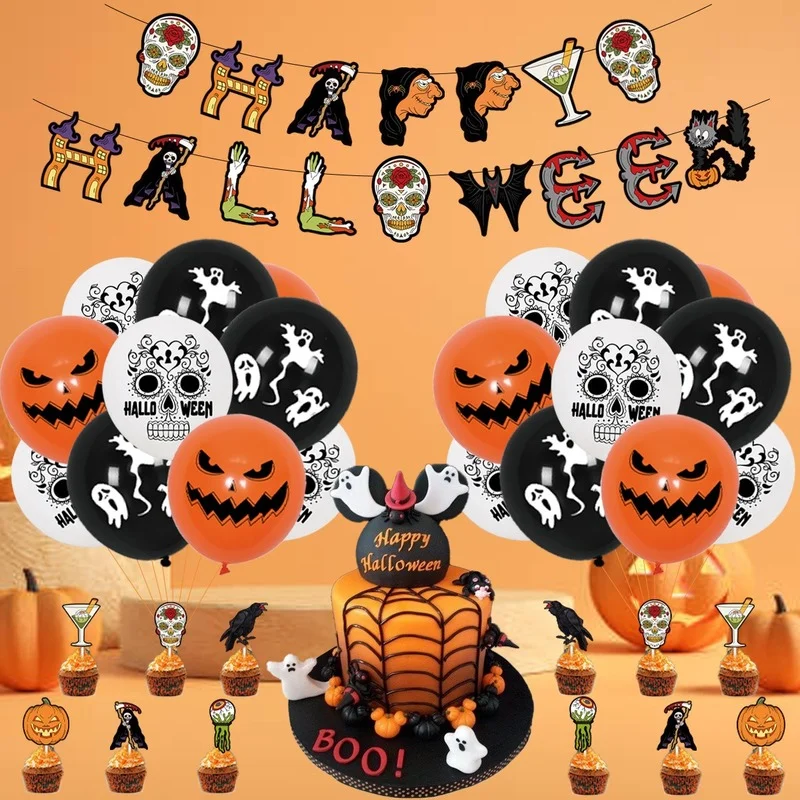 New Creative Halloween Banner Party Balloon Cake Card Room Hanging Decorations Children's Gift
New Creative Halloween Banner Party Balloon Cake Card Room Hanging Decorations Children's Gift