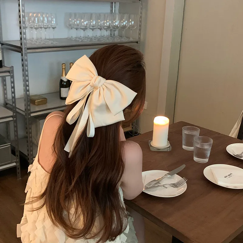 Japanese and Korean Big Bow Streamer Hairpin Women's High-end Sense Back Head Top Clip Spring Clip Hairpin Hair Ornament 17cm
Japanese and Korean Big Bow Streamer Hairpin Women's High-end Sense Back Head Top Clip Spring Clip Hairpin Hair Ornament 17cm