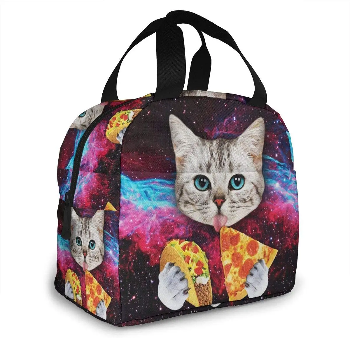 Space Cat Pizza Insulated Lunch Bag Portable Thermal Cooler Box Reusable Picnic Tote Bento Bag for Women Kids Work School Travel
Space Cat Pizza Insulated Lunch Bag Portable Thermal Cooler Box Reusable Picnic Tote Bento Bag for Women Kids Work School Travel