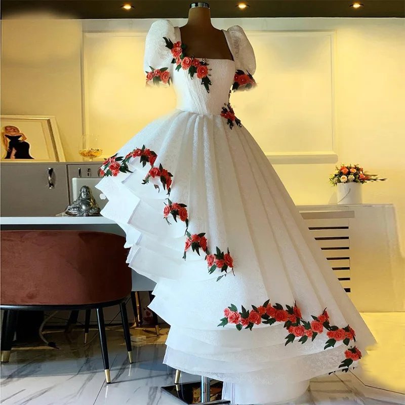 white prom dresses embroidery square neckline lace appliques high front and low back flowers long evening dresses gowns
white prom dresses embroidery square neckline lace appliques high front and low back flowers long evening dresses gowns