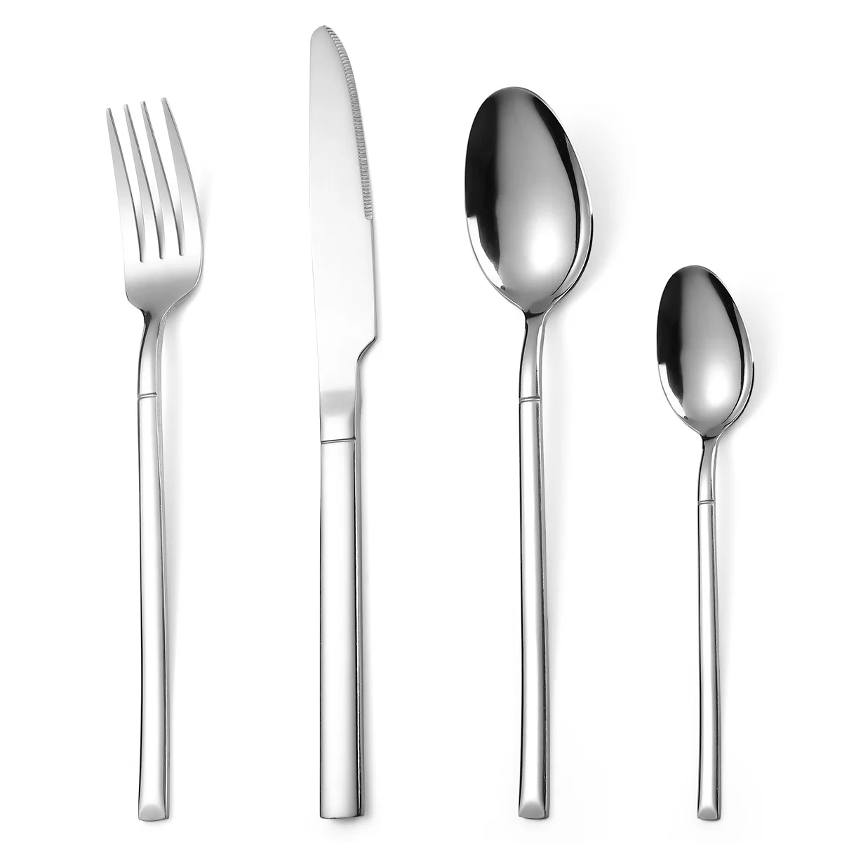 Silver Silverware Set Stainless Steel Flatware Set Spoons Forks Knives Cutlery Utensils Set Service for 4 Mirror Polished
Silver Silverware Set Stainless Steel Flatware Set Spoons Forks Knives Cutlery Utensils Set Service for 4 Mirror Polished