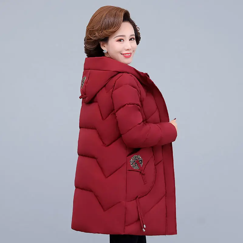 

2022 New Women Winter Jacket Long Warm Parkas Female Thicken Coat Cotton Padded Parka Jacket Hooded Outwear Lady Fashion K79